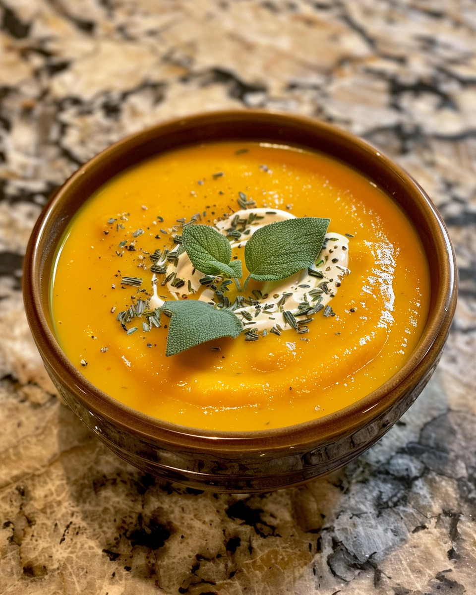 Butternut squash soup steaming in pressure cooker showing creamy texture