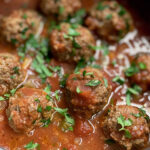 Crock Pot Italian Meatball Soup taken with iphone 15 pro max --iw 2 --ar 4:5 --v 6.0 --raw