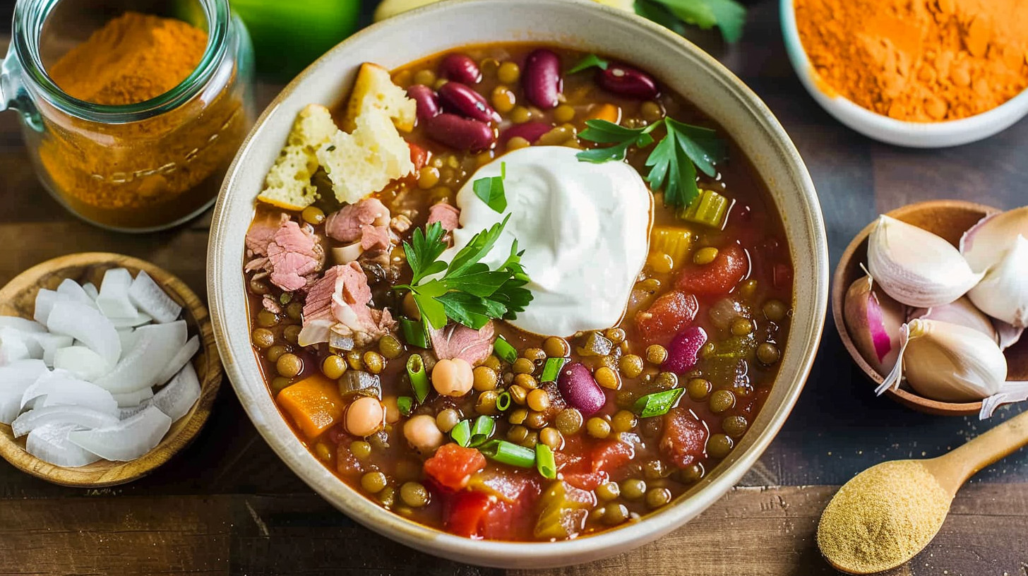 Ingredients for Hearty Crockpot Lentil Soup for Cozy Comfort