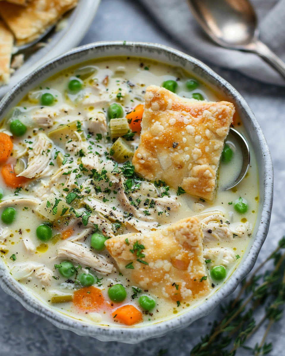 Freshly chopped and measured ingredients for Instant Pot Chicken Pot Pie Soup