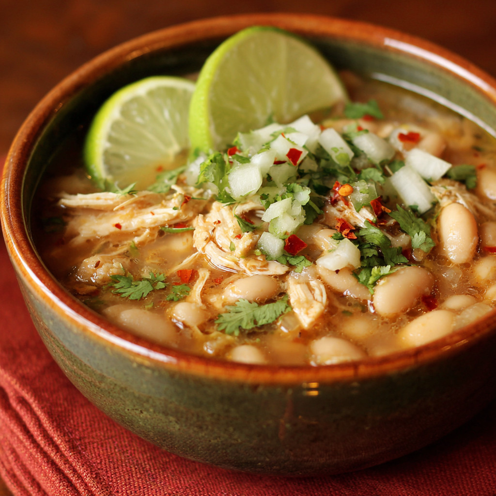 Ingredients for white chicken chili laid out on a kitchen counter