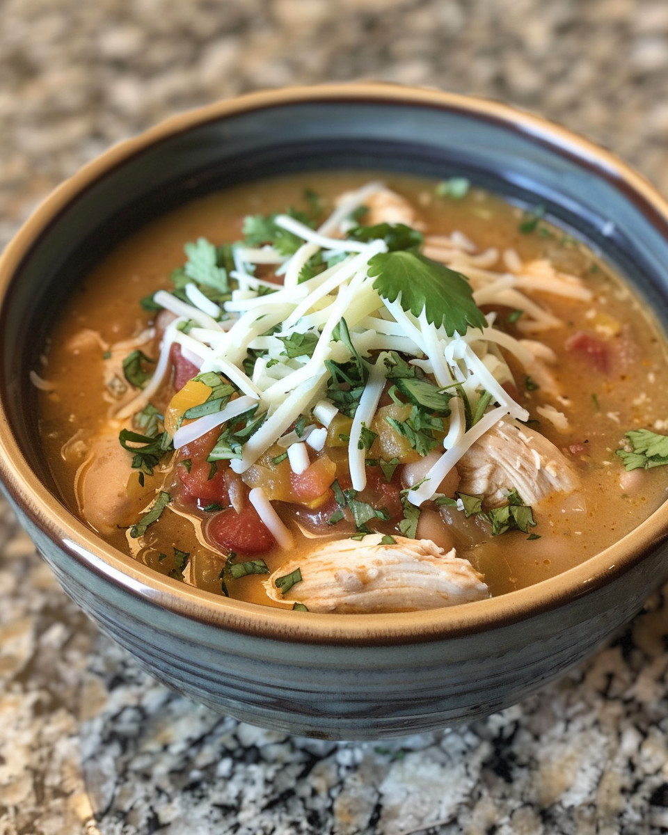 White Chicken Chili Slow Cooker taken with iphone 15 pro max --iw 2 --ar 4:5 --v 6.0 --raw
